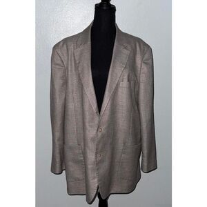 Nautica Men's Two Button Taupe Active Stretch Sport Coat Brown Blazer Size 50R